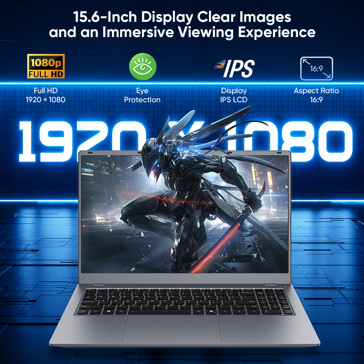 Laptop Computer 15.6" FHD 1080p Display, Intel Ultra 5 115U 8 Core 10 Thread Processor, 12GB RAM 512GB SSD, Backlit Keyboard WiFi 6, Gray Notebook for Business and Home Use